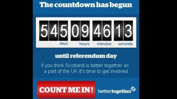 The Better Together has created this campaign clock to countdown the days.