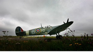 Spitfire on runway
