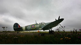 Spitfire on runway