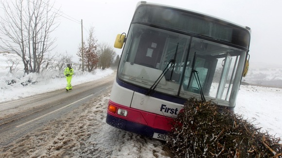 A bus came off the road near Killearn in Stirlingshire but nobody was injured.