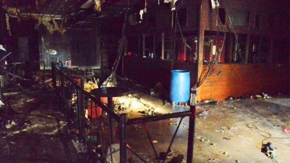 Aftermath of the fire in a club in Santa Maria