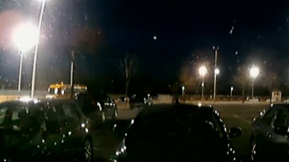Footage of the meteor