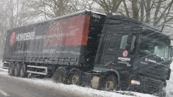 Stranded lorry