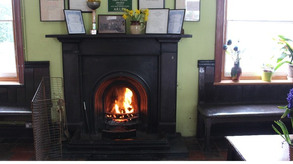 A traditional fire kept passengers warm - just like in the old days