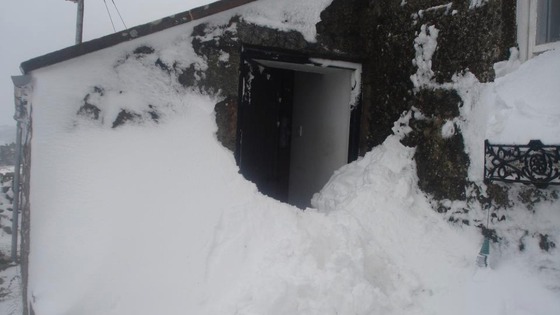 Snow drifts in Creetown