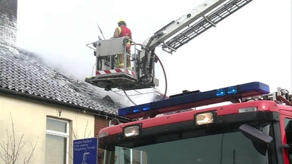 Firefighters in Magpie Road, Norwich
