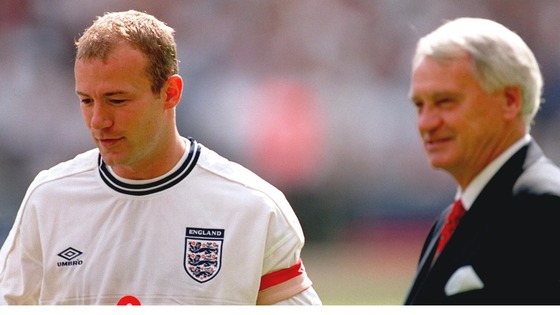 Alan Shearer and Sir Bobby Robson in 1999