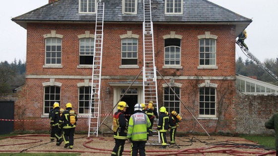 Blaze at period property 