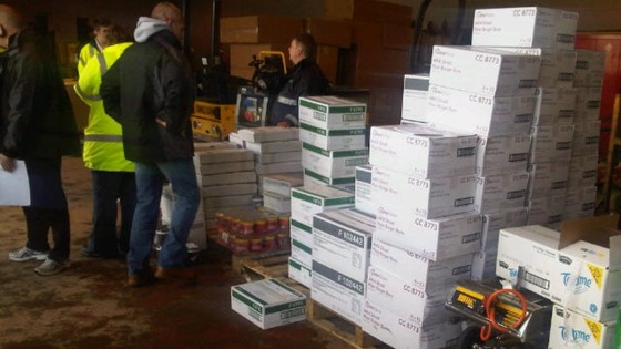 Boxes of food