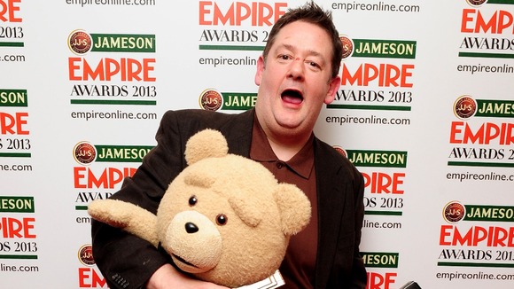 Presenter Jonny Vegas with Ted.