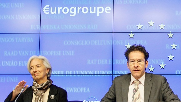 IMF executive director Christine Lagarde with Jeroen Dijsselbloem