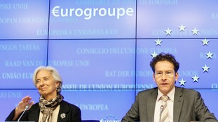 IMF executive director Christine Lagarde with Jeroen Dijsselbloem