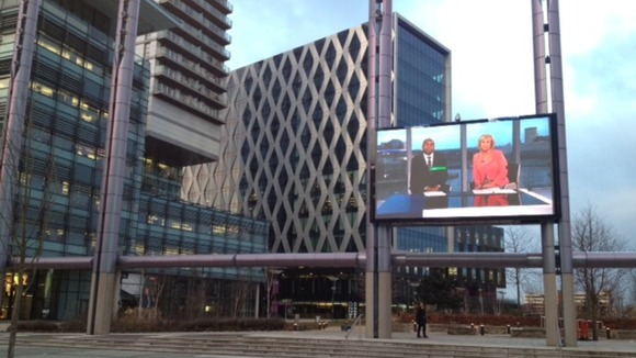 Granada Reports broadcasts from Media City