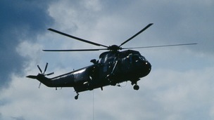 A Sea King helicopter