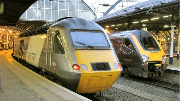 East Coast train at Newcastle Station