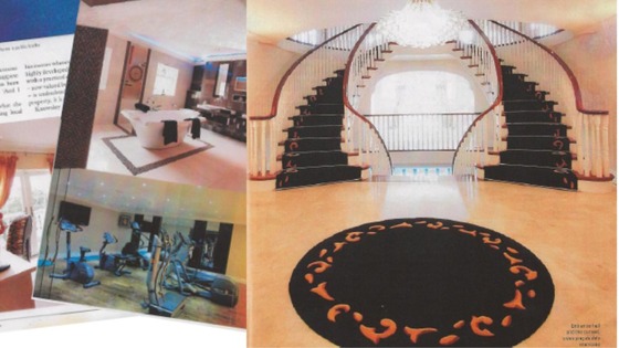 The feature showed the inside of the couple's home, which featured an indoor gym and swimming pool.
