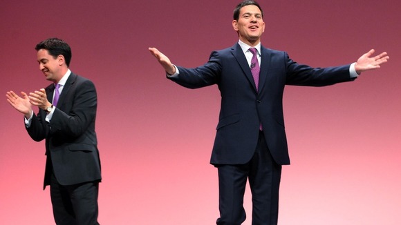 Labour Party leader Ed Miliband (L) with his brother David in 2010