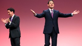 Labour Party leader Ed Miliband (L) with his brother David in 2010