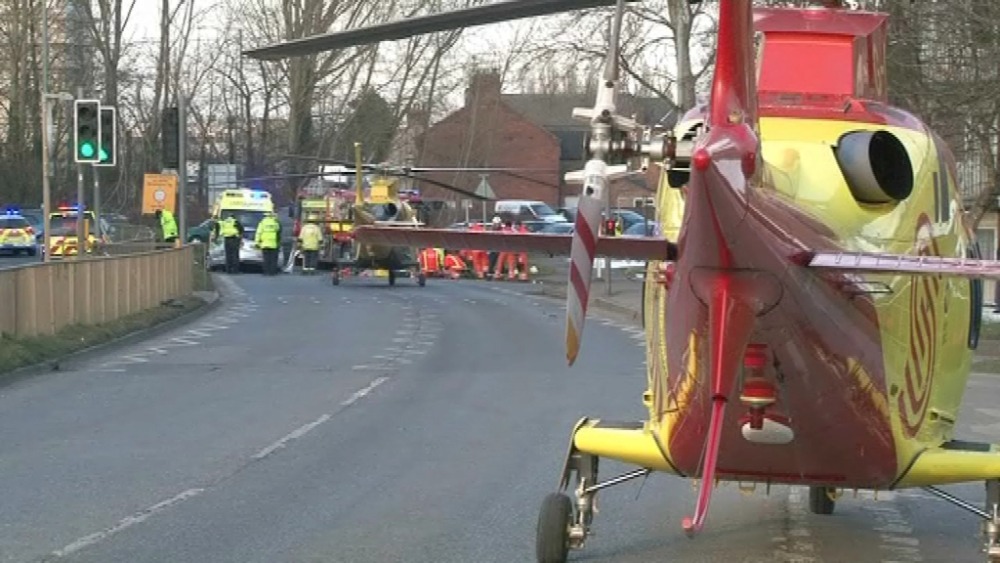 Main road in Corby closed after crash Anglia ITV News