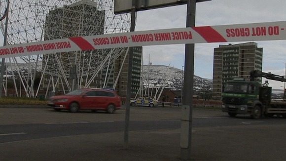 Police cordon around security alert