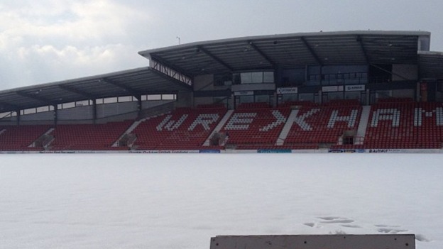 Racecourse pitch under snow