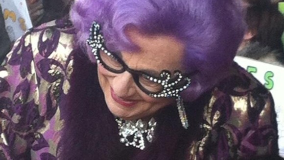 Dame Edna Everage meeting fans