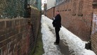 Jordan Blakeway gritting the path