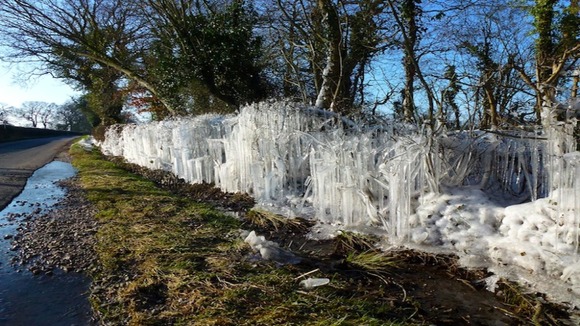 roadside icicles