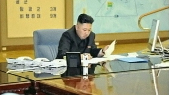 Kim Jong-un pictured on state media today