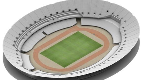 Stage A: The post-conversion Olympic Stadium in athletics mode