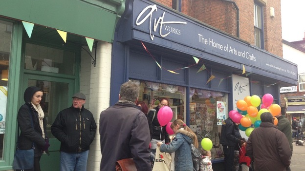 The street party in Chilwell Road in Beeston in Nottingham which will be closed for a year