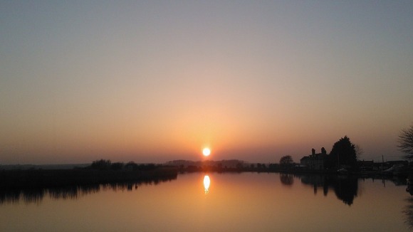 Sunset on the River Yare in Norfolk