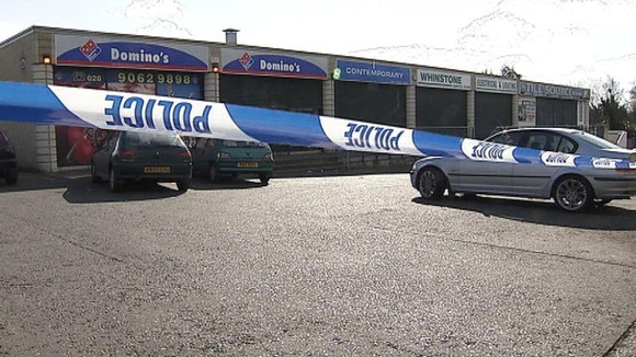The crime scene in Belfast