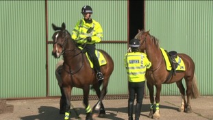 Norfolk Police patrolling rural areas on horseback