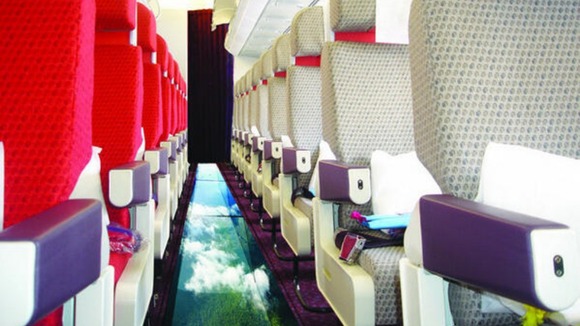 Virgin Atlantic's new 'glass bottom plane'