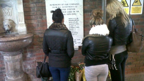 Friends of Ryan Harrison at Guildford Train Station.