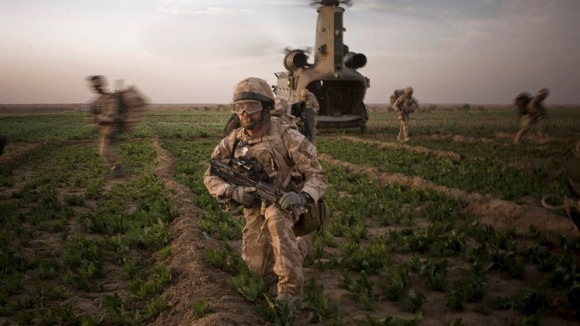 Royal marines in Helmand province, Afghanistan