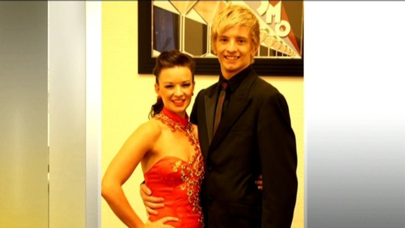 Still of Rebecca Thomas with brother James.