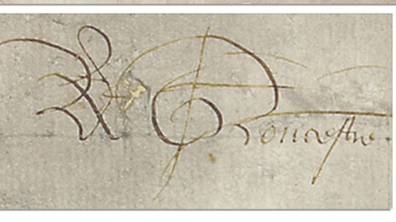 The former King's signature 