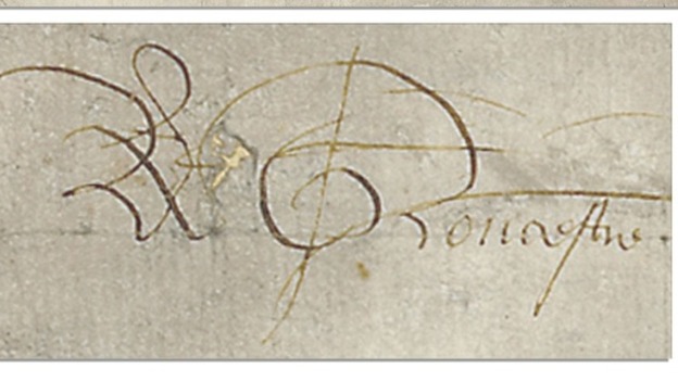 The former King's signature