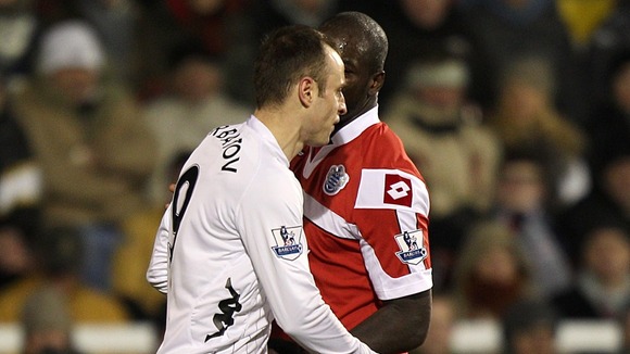 Dimitar Berbatov got the better of Christopher Samba at Craven Cottage