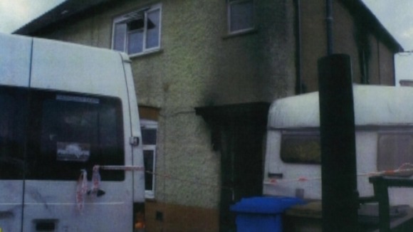 The front of the house in Victory road after the fire
