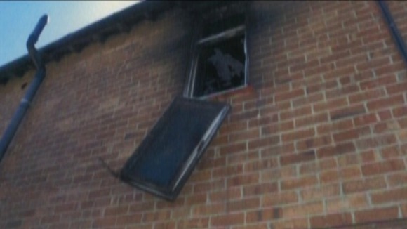 The ferocity of the fire led to the double glazing melting and windows coming from their frames