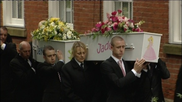Coffins carried at the children's funeral's