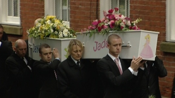 Each coffin was dedicated with a motif for each child