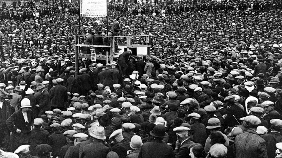 Mass meeting of Durham miners during the industrial strike of 1926
