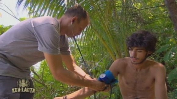 Dr Costa examines one of the contestants