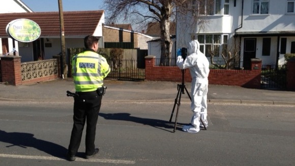 The scene where a man was stabbed in Hereford