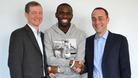 Dr Andrew Deaner, Fabrice Muamba, and Dr Sam Mohiddin,