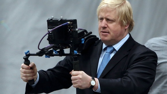 Boris Johnson taking part in a performance capture session at Ealing Studios